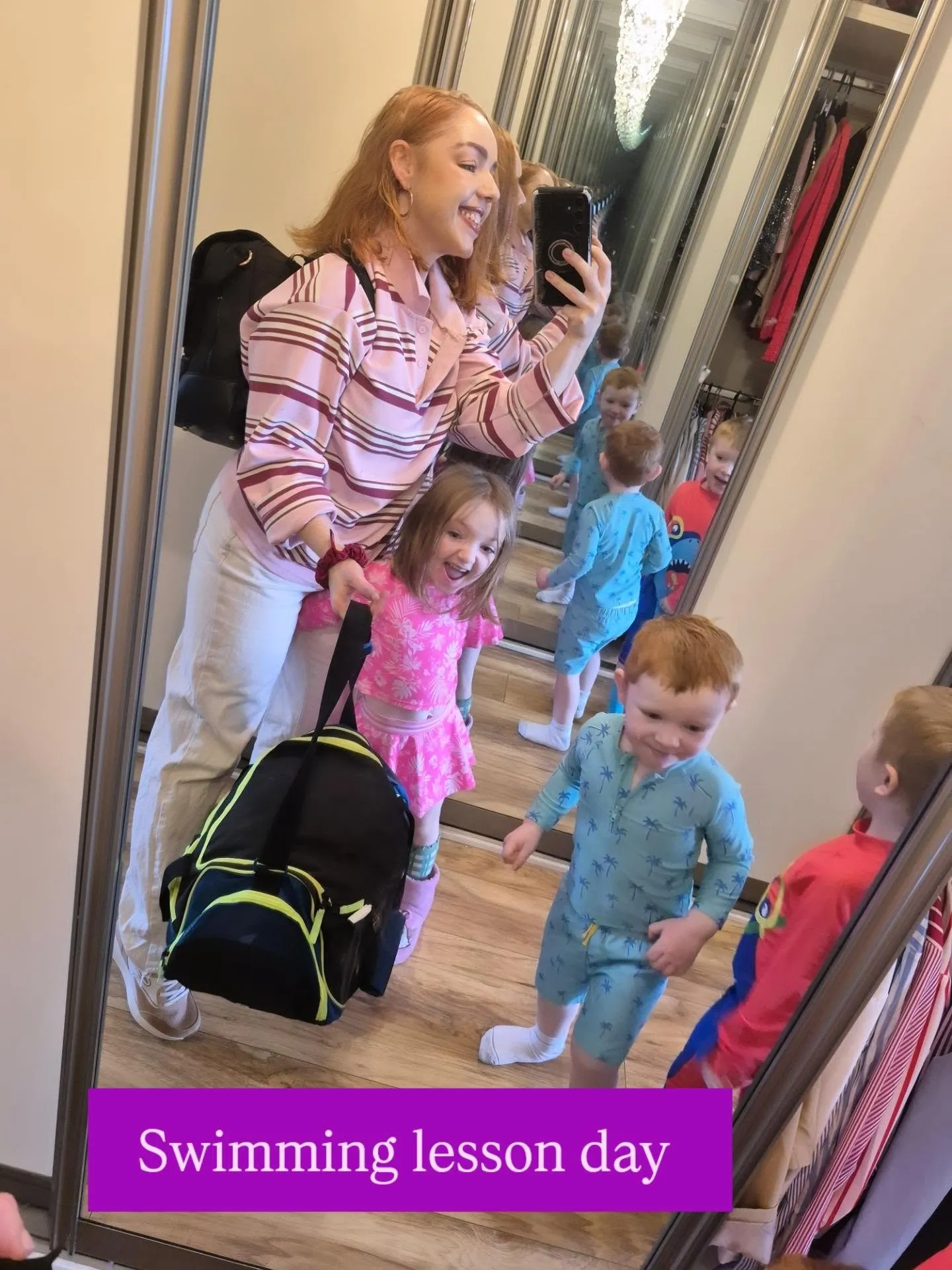 Day 1 of swimming lessons for the Irish twins ! No effort at all !!!! 🤣✌️🫶 www.valebeauty.ie 💜