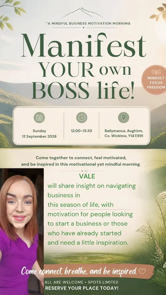 Ever wonder how does Roisin seem to be doing it all? 

Come to this lovely event this SUNDAY , to connect, be motivated 