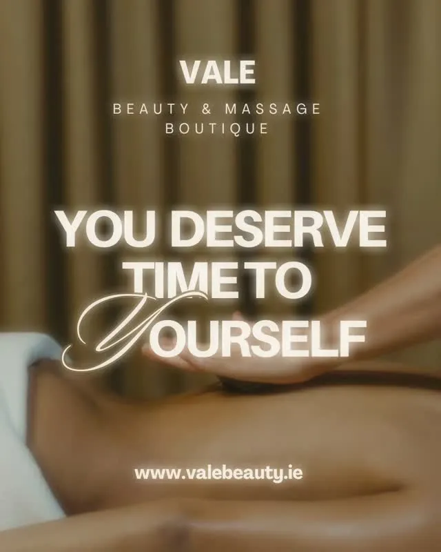 Out of pain and out of the house , 1 hour just for YOU 💜 

Back , Neck, Head & Shoulder Massage €50 

www.valebeauty.ie